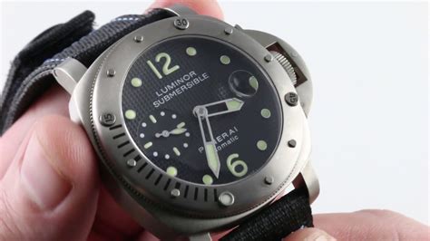 Panerai Luminor Submersible PAM 025 Luxury Watch Review.